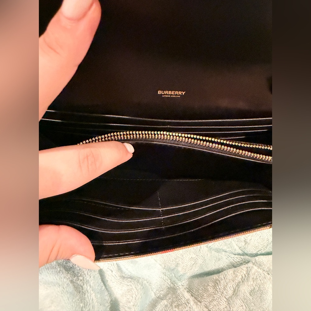 Burberry Black and Tan Check Clutch - Picture 7 of 10